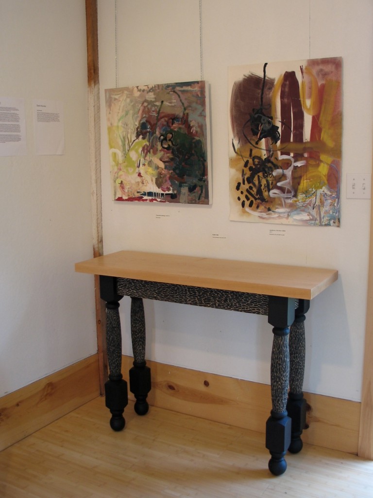 Poodle Table, David Hurwitz, furniture, carved, painted, contemporary, transitional, unique, funky, Renee Bouchard, Towle Hille Studio